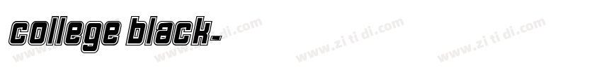 College Black字体转换